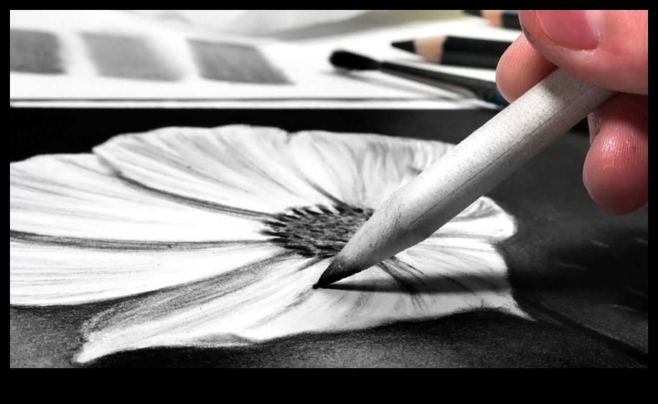 فن التلطخ: التليين والمزج في الفحم