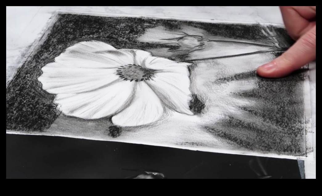 فن التلطخ: التليين والمزج في الفحم