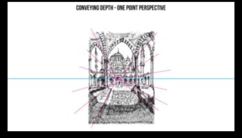 قلم الرصاص والمنظور: نقل العمق في الرسومات الحضرية