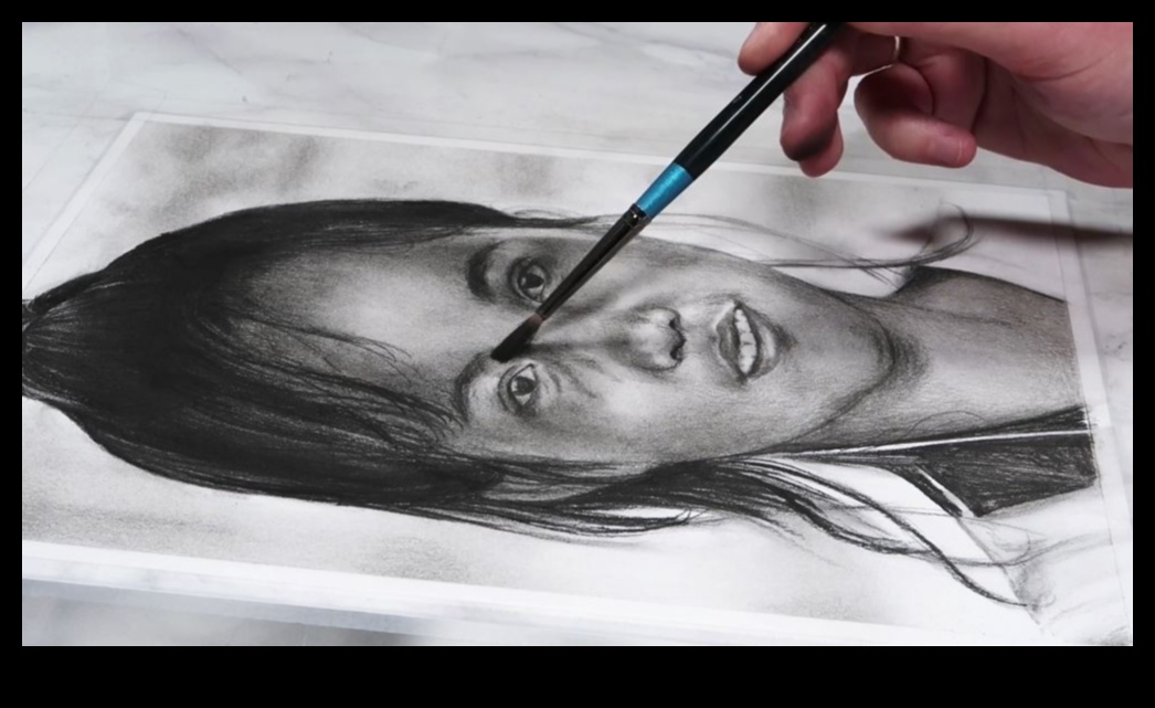 فن التلطخ: التليين والمزج في الفحم